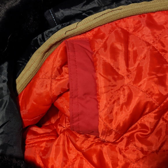 Red Ski Coat with Black Faux Fur - Picture 10 of 10